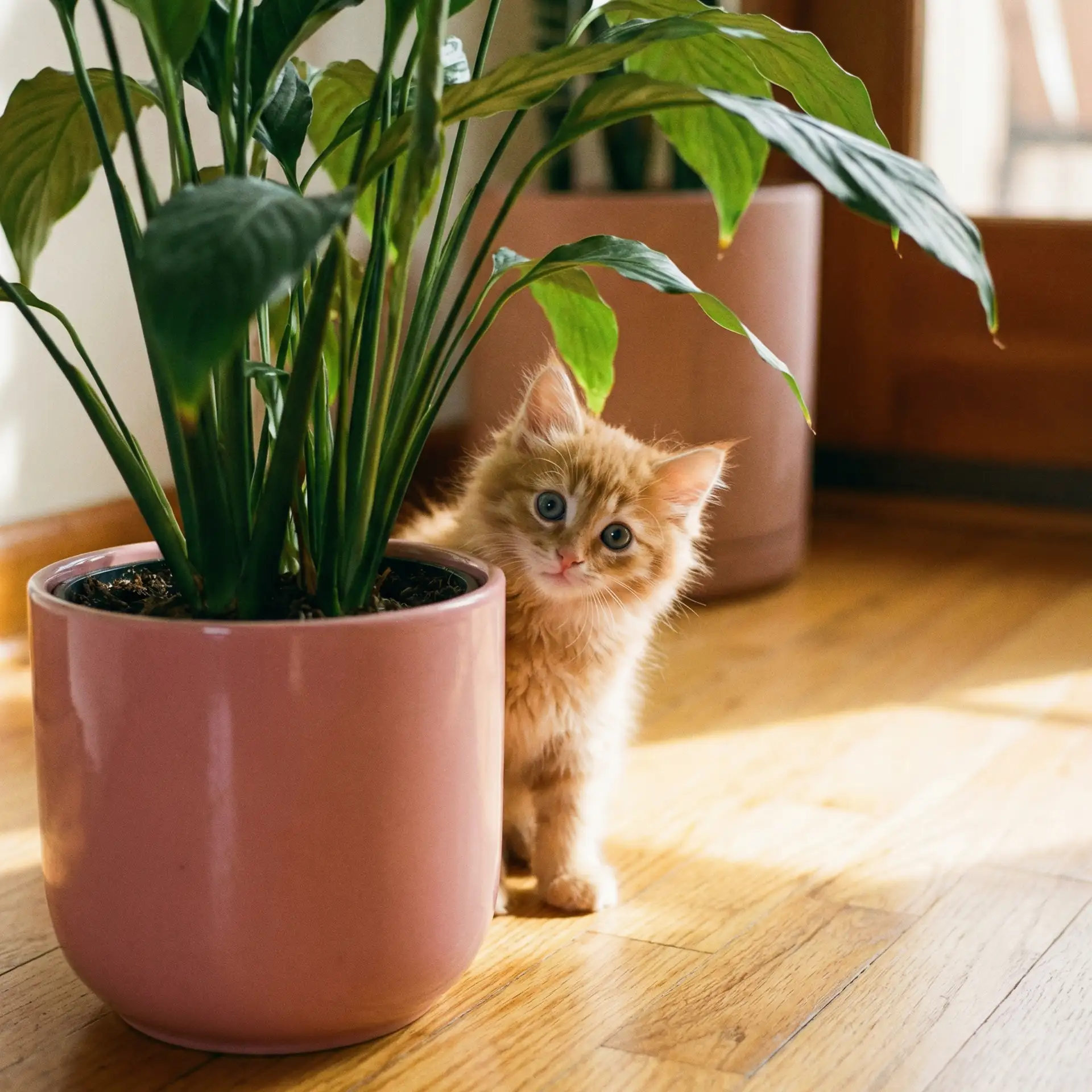 小猫从花盆后探头 - 晚上睡不着偷偷看B站入口